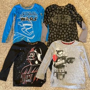 Star Wars size 5 boys long sleeve shirts